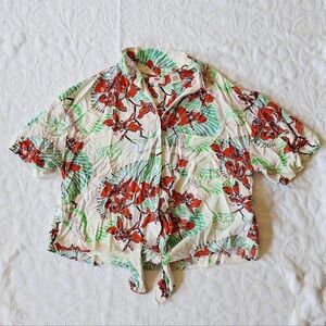 Levi's Tropical Print Button Front Shirt Medium M